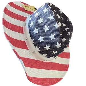 🆕 Collection Eighteen Patriotic Stars and Stripes Cowboy Hat